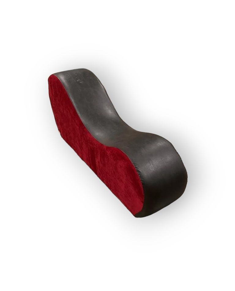 Sillon tantrico Afrodita pu/felpa negro/negro-0
