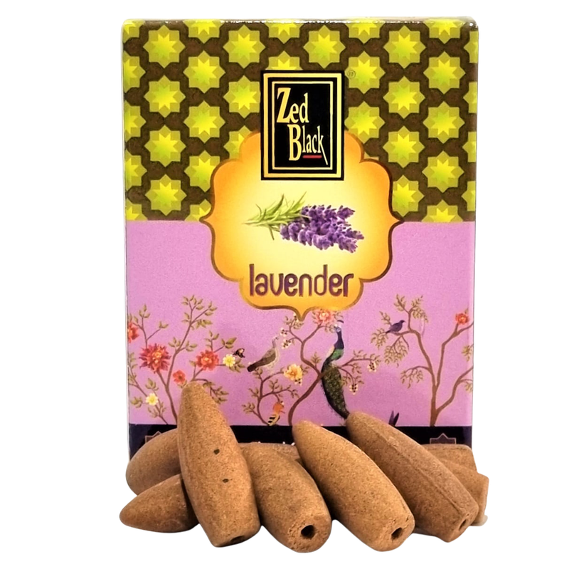 Conos de incienso Para Cascada Lavanda - Zed Black-0