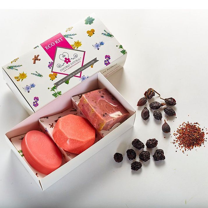 Eco Kit Berries: Jabón, Shampoo y Acondicionador Sólidos-1