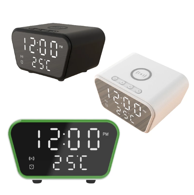 Reloj Digital Despertador Con Carga Inalámbrica Para Celulares-2