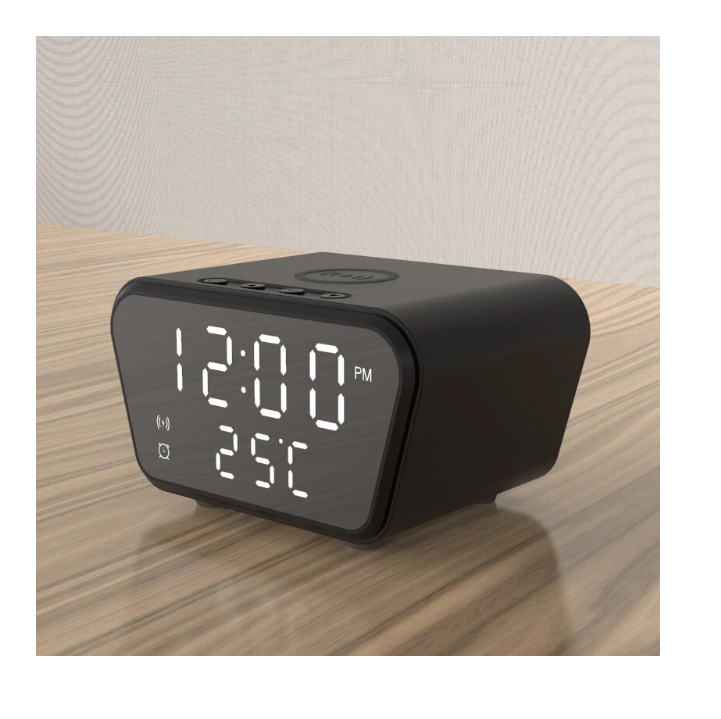 Reloj Digital Despertador Con Carga Inalámbrica Para Celulares-4