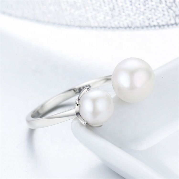 Anillo Plata 925 Perlas Ajustable-2