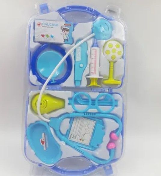 Maleta De Doctor Azul Para Niños Juguete-0