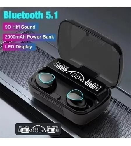 Audífonos Inalámbricos Bluetooth M10 Powerbank 2000-4
