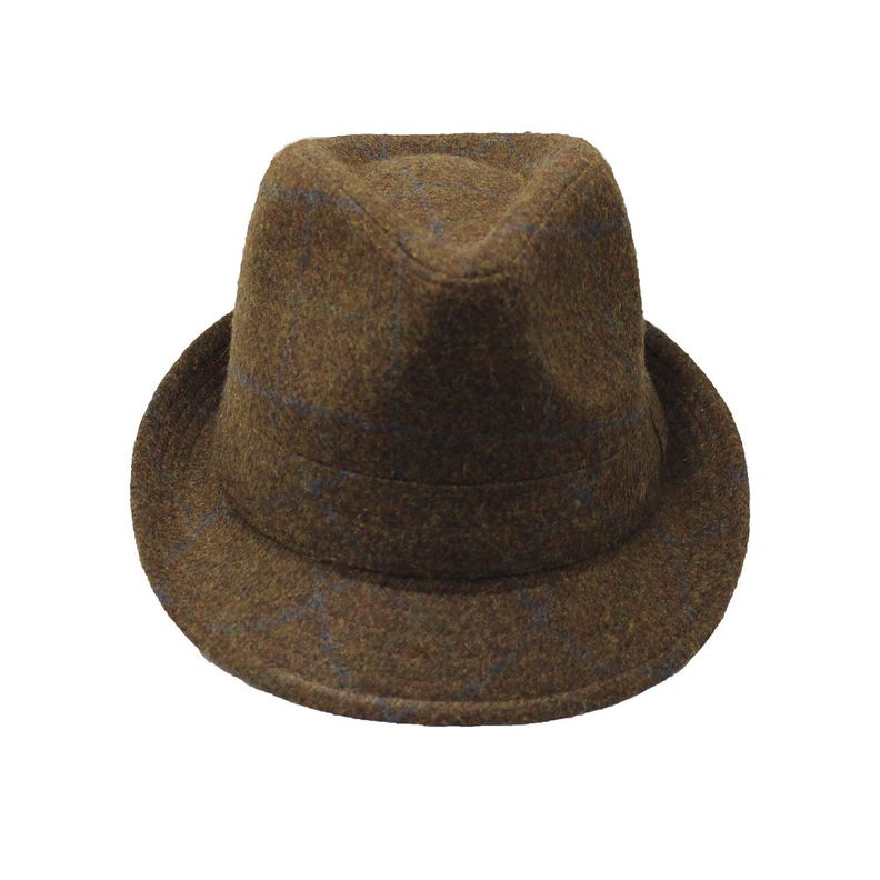 Sombrero Inglés Fantasía Café Claro  Talla S/M-0