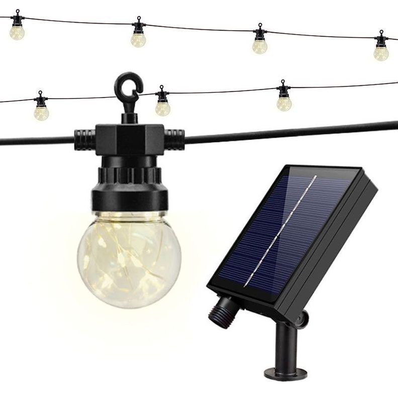 Guirnalda Solar Exterior 5mts 10 Ampolletas Luz Hada-0