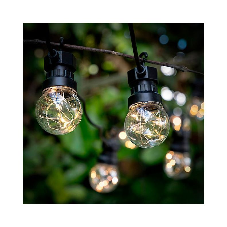 Guirnalda Solar Exterior 5mts 10 Ampolletas Luz Hada-1