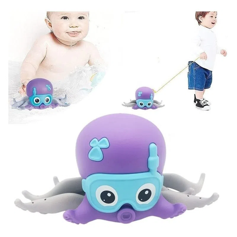 Pulpo Movedizo Flota En Agua Gatea En Suelo Juguetes Niños-2
