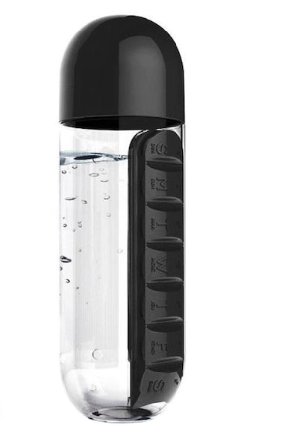 Botella de Agua con Pastillero-0
