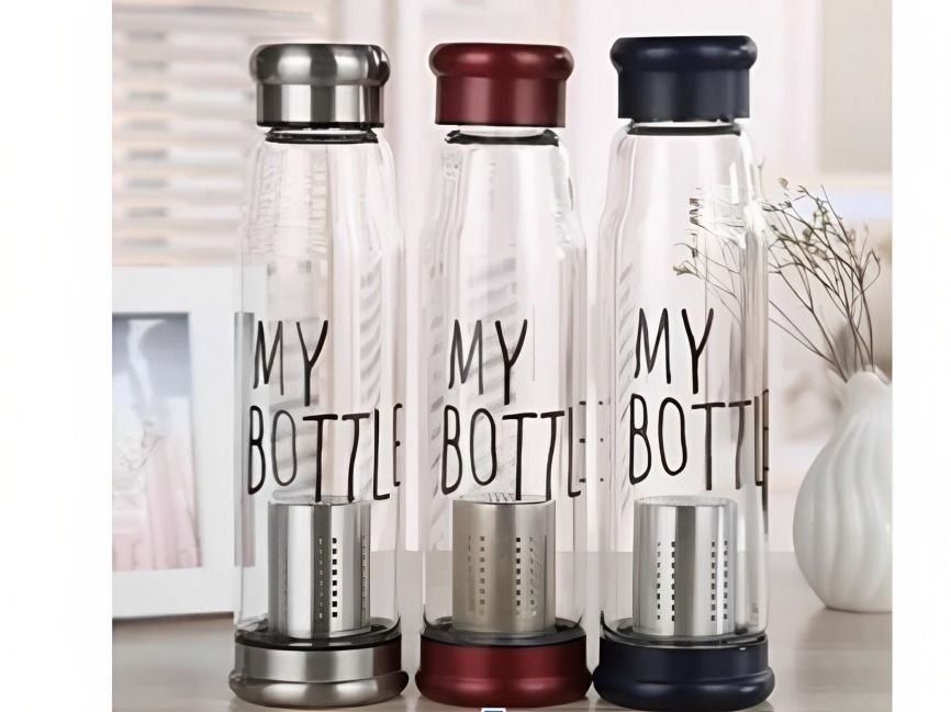 Botella c/ infusor 420ml Plata-1