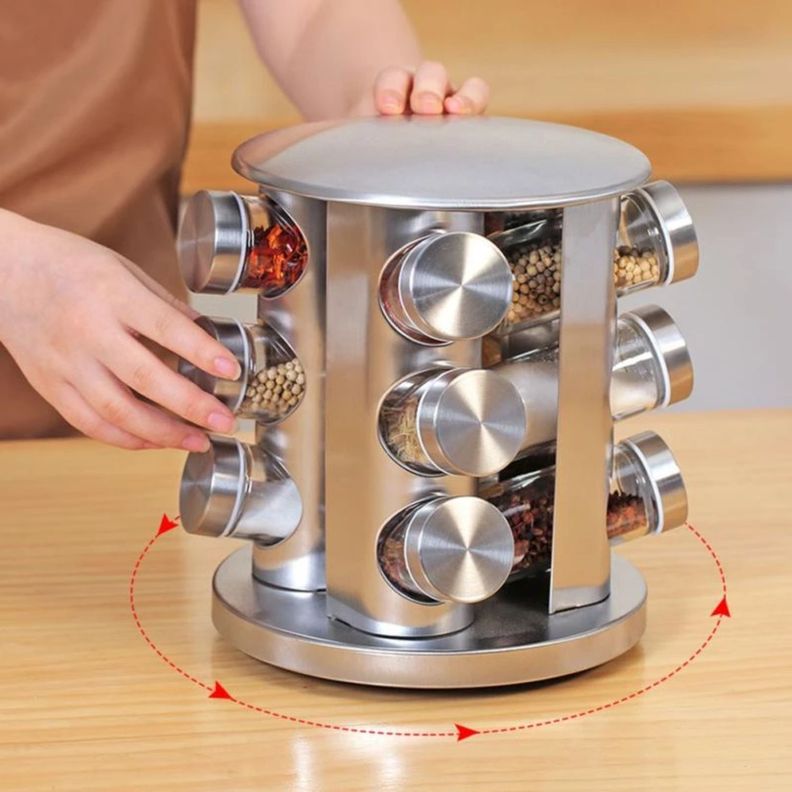 Rack Condimentero Especiero Giratorio Cocina 12 Pc-1