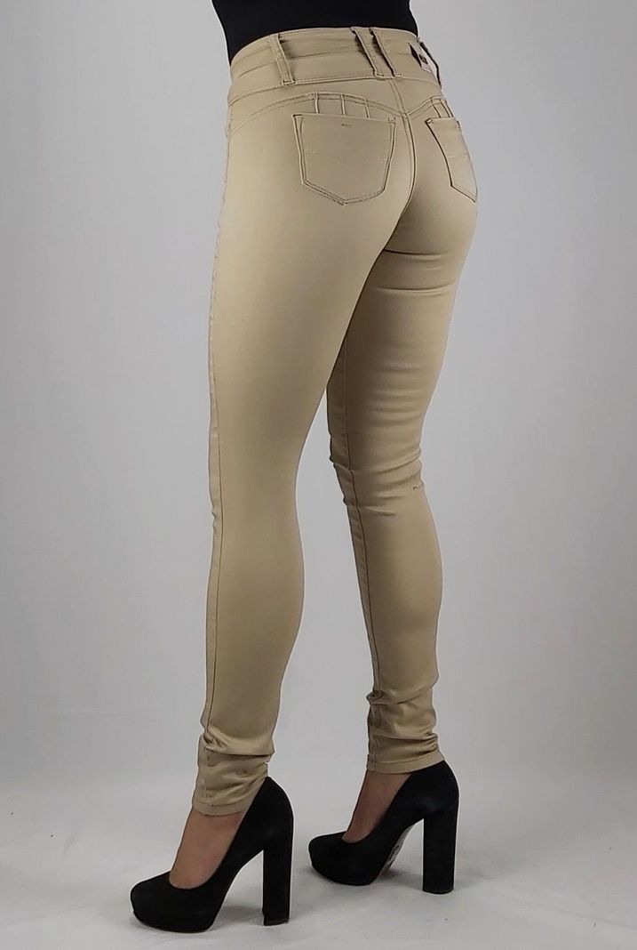 Pantalon gabardina tiro alto pitillo-1