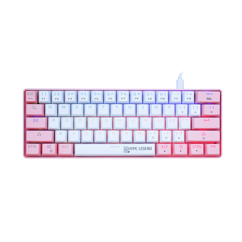 Teclado Mecánico 60%, Hype Legend Rebel PINKU – Red Switch-1