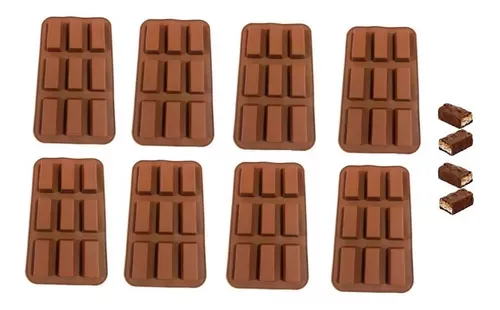 8 Moldes Silicona Chocolate Molde De Silicona Barra Cereal  -1