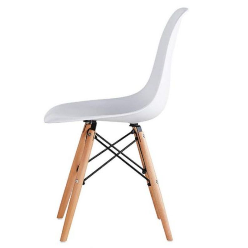 Juego De Comedor eames Redondo 4 sillas Blanco 80 cm-5