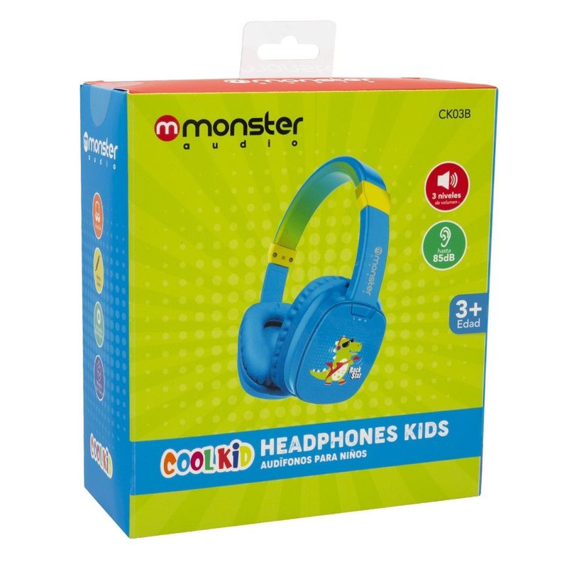 Audifonos Monster Coolkid Dino Rock Star Cableado-3