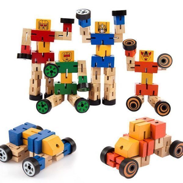 Robot Juguete Madera-0