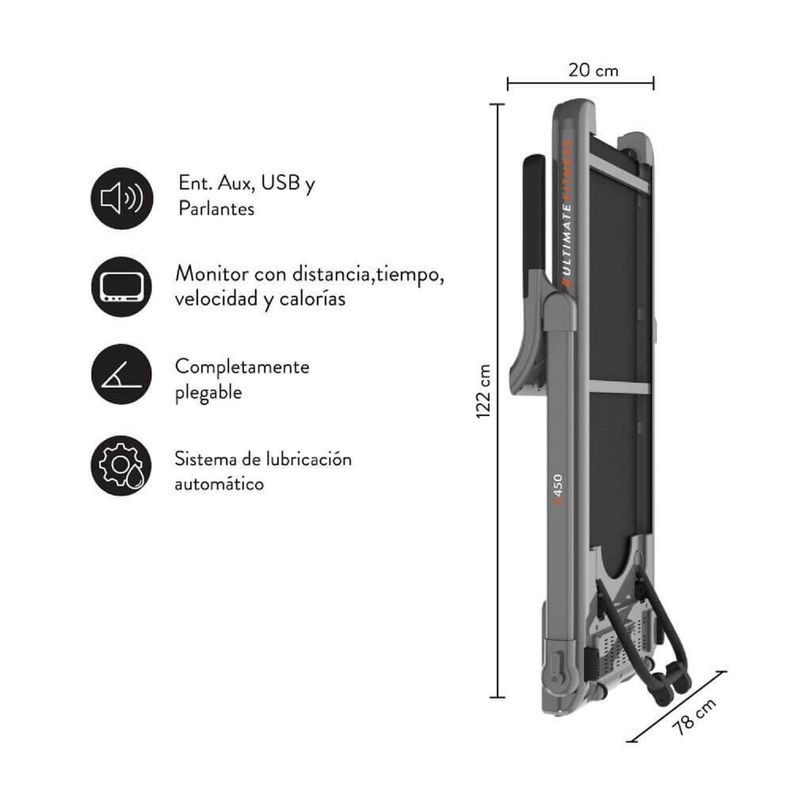 Trotadora Eléctrica E450 Fold Plegable-2