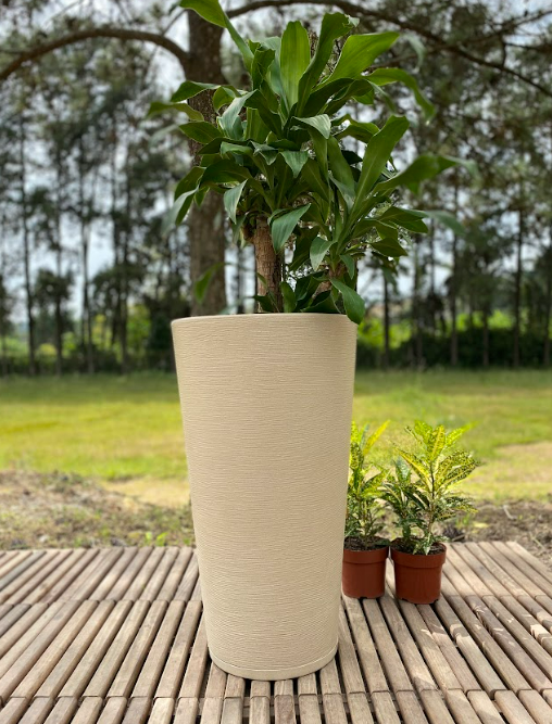 MACETERO FLORIDIS GENEBRA BEIGE 80CM CON PLATO-3