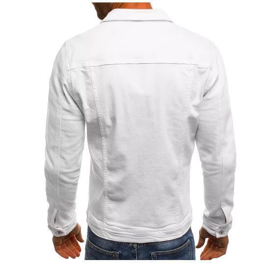 Chaqueta Mezclilla Nacional Blanca Hombre-2
