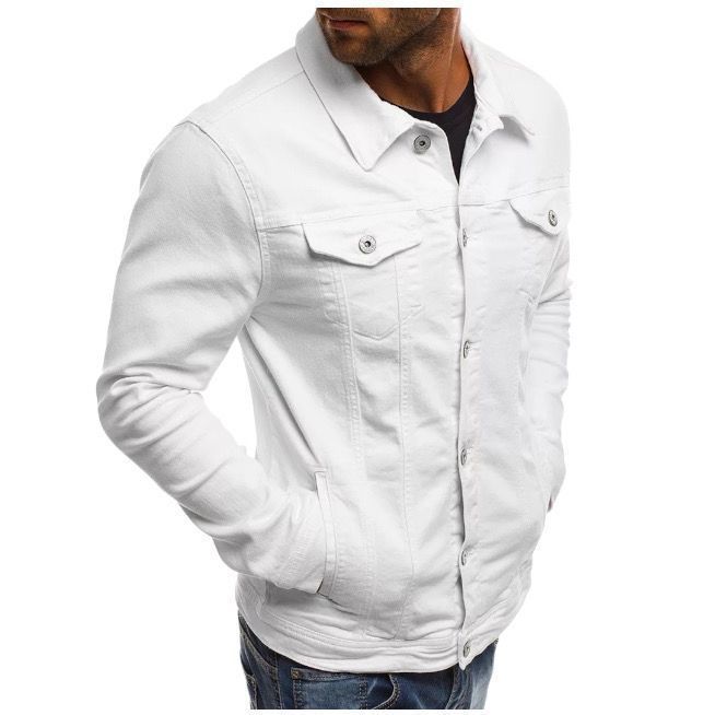 Chaqueta Mezclilla Nacional Blanca Hombre-1