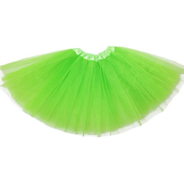 tutú faldita de color verde para niñas-0