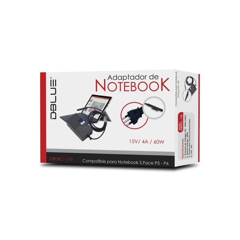 Cargador Notebook Compatible Surface Pro5 Pro6 15v 60W-0