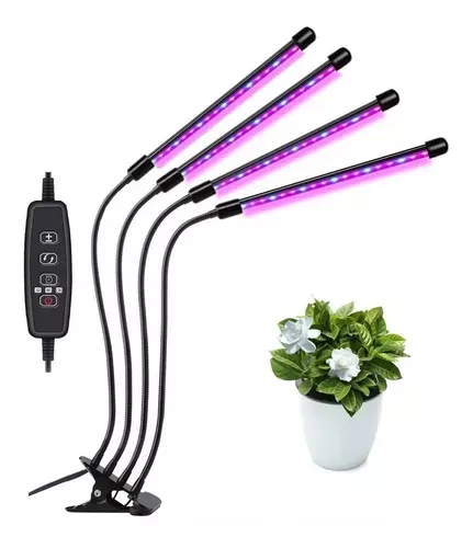 Lampara Led Para Crecimiento De Plantas Con 4 Tubos De Luz-5