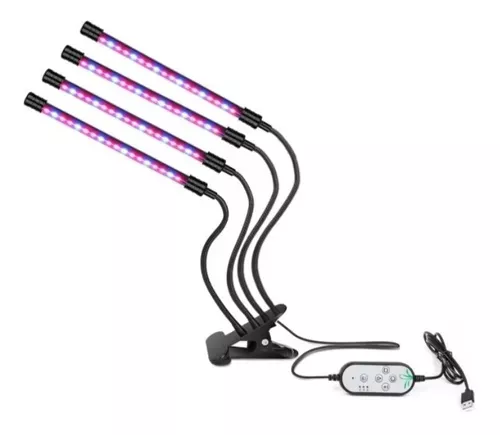 Lampara Led Para Crecimiento De Plantas Con 4 Tubos De Luz-0