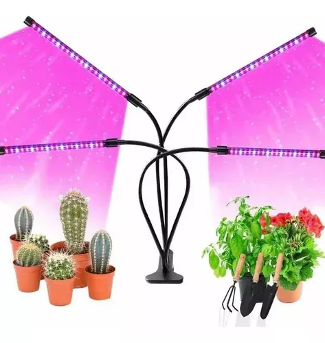Lampara Led Para Crecimiento De Plantas Con 4 Tubos De Luz-2