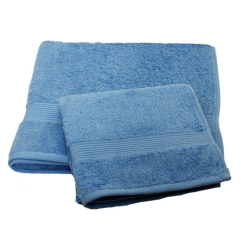 Set Cortina Baño Budapest y  Jgo de Toallas Azul-2