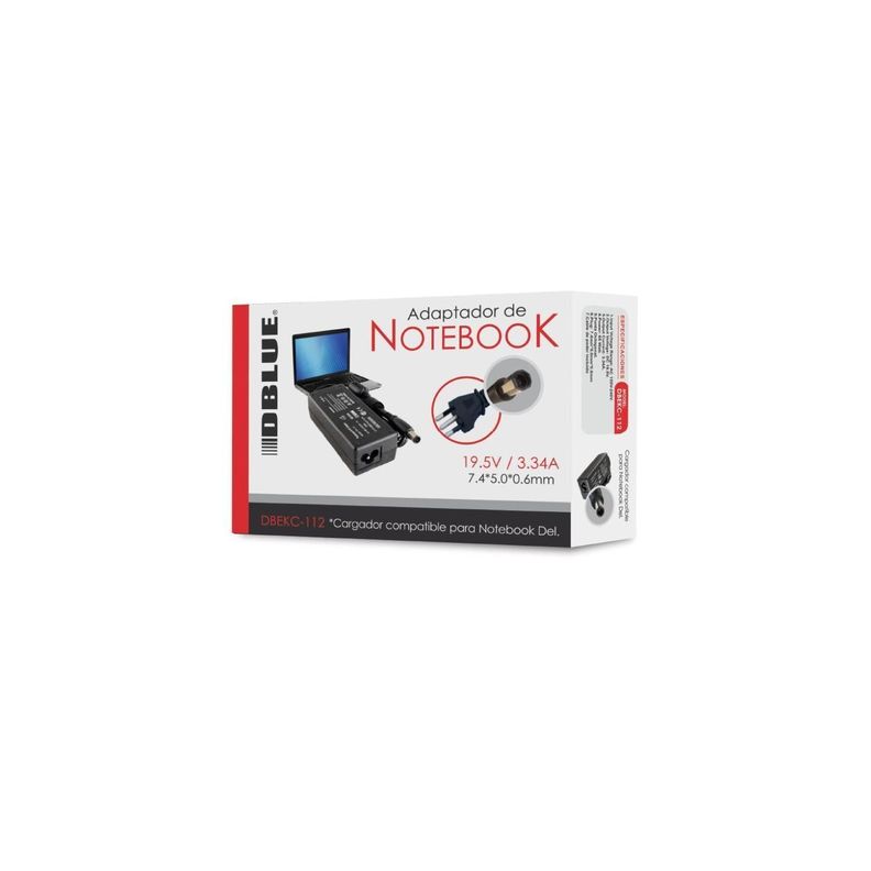 Cargador de notebook Compatible Dell 19.5V 3.34A 65W-1