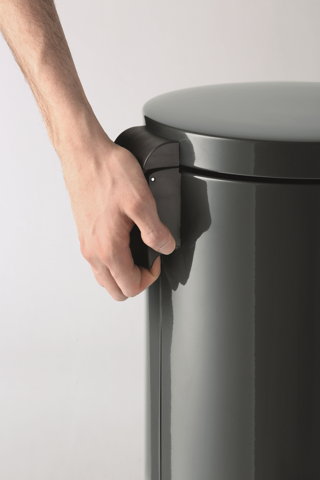 Papelero 5L Metálico Con Pedal Antracita-4