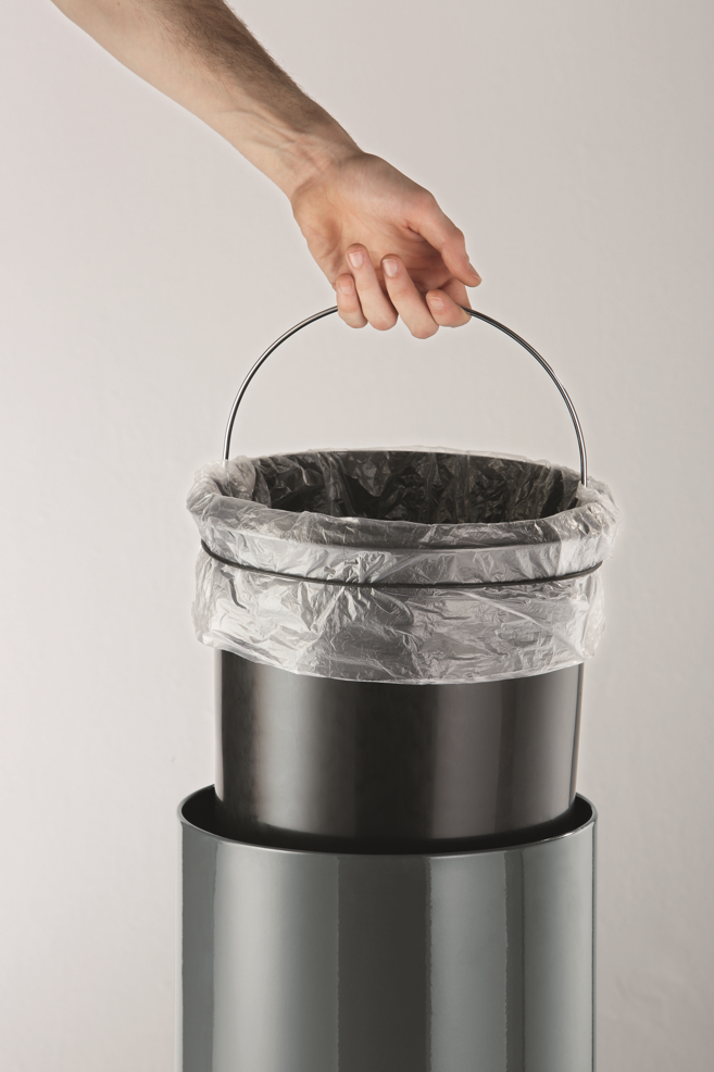 Papelero 5L Metálico Con Pedal Antracita-3