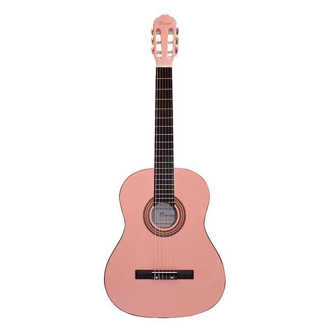 Guitarra clásica 39" cuerdas de nylon, color Rosado-0