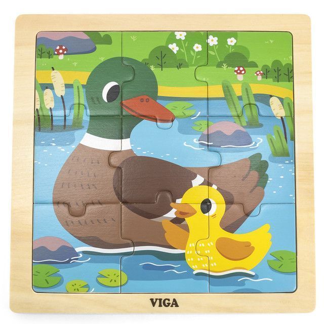 Juguete Madera Puzzle Pato 9 Pz-0