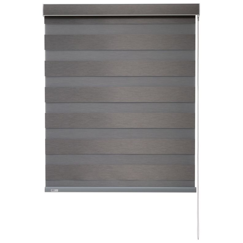Cortina Roller Dúo Blackout 170x235 cm Gris Oscuro-1