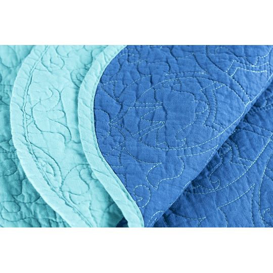 Cobertor Quilt Calipso / Azul King-1