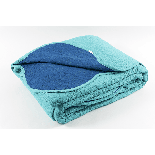 Cobertor Quilt Calipso / Azul King-0