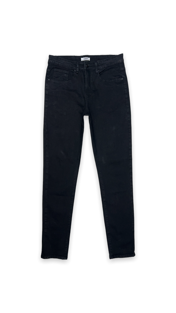 Jeans Hombre Slim Negro Liso-6