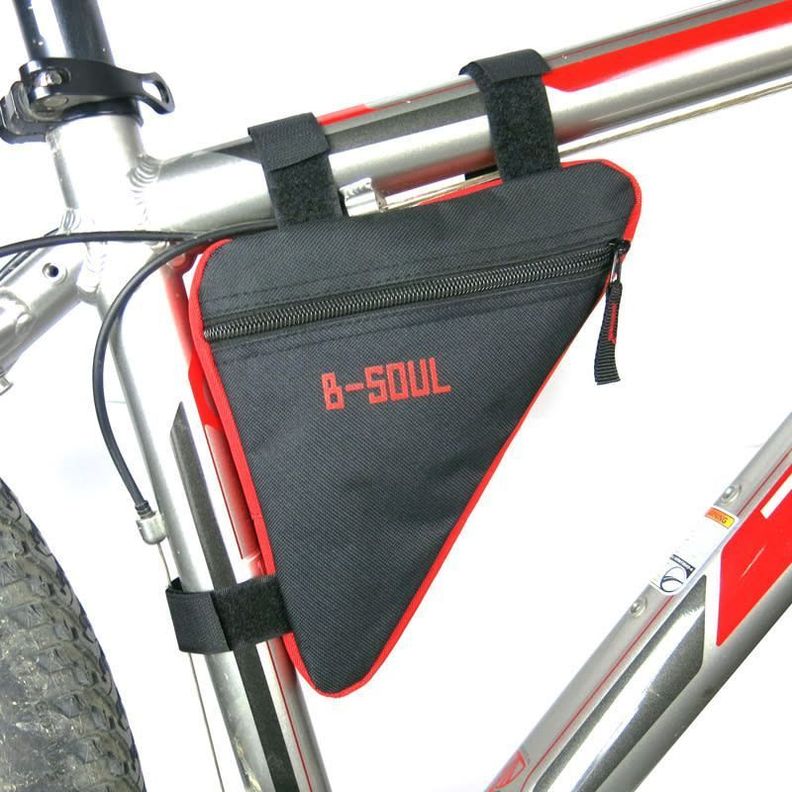 Bolso Triángulo Bicicleta Negro/Rojo-1