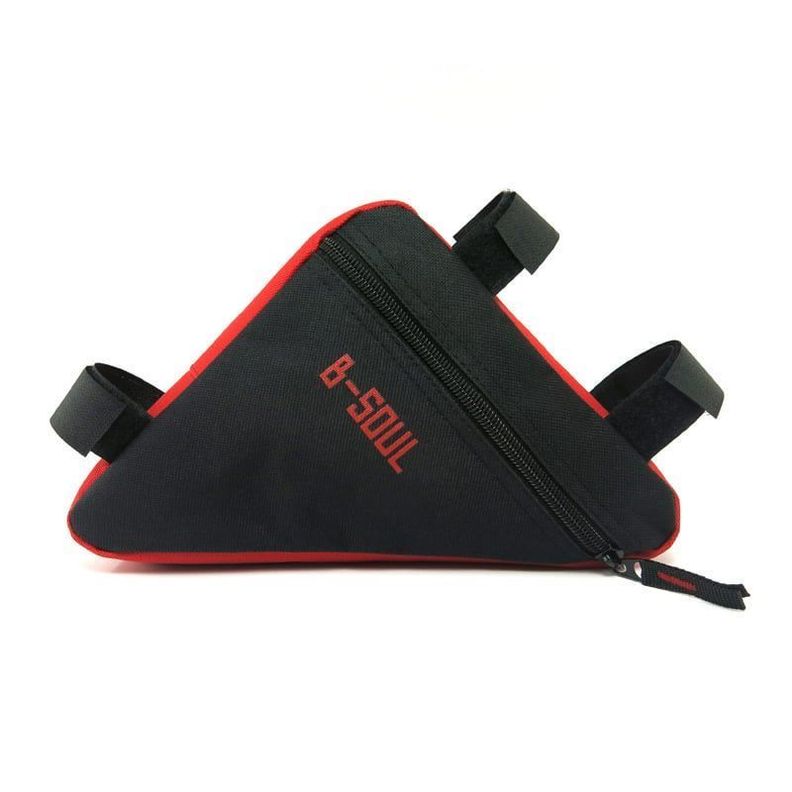 Bolso Triángulo Bicicleta Negro/Rojo-0