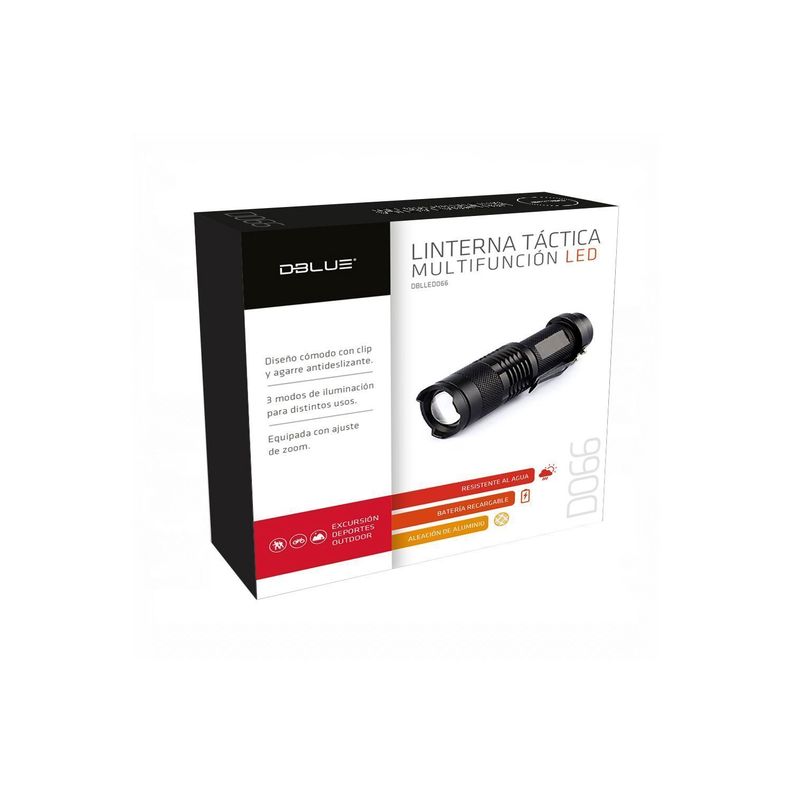 Linterna Led Táctica 350 Lúmenes Resistente Al Agua - PuntoStore-2