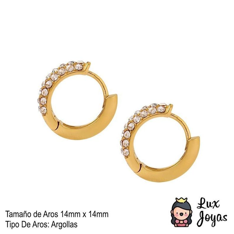 Aros Baño Oro Amarillo 18k Argollas Circones-4