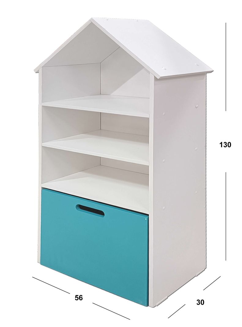 Juguetero Repisa Casa Infantil Blanco Calipso Montessori-2