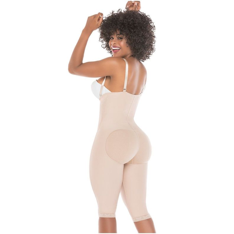 Faja Colombiana Moldeadora y Reductora, Pierna Larga 515 Beige-2