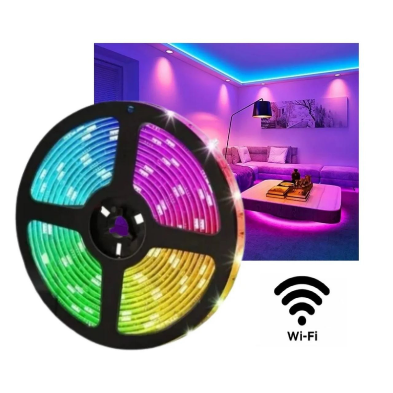 Cinta Led Smart Wifi 5mt 24w 16 Multicolor Tik Tok-1