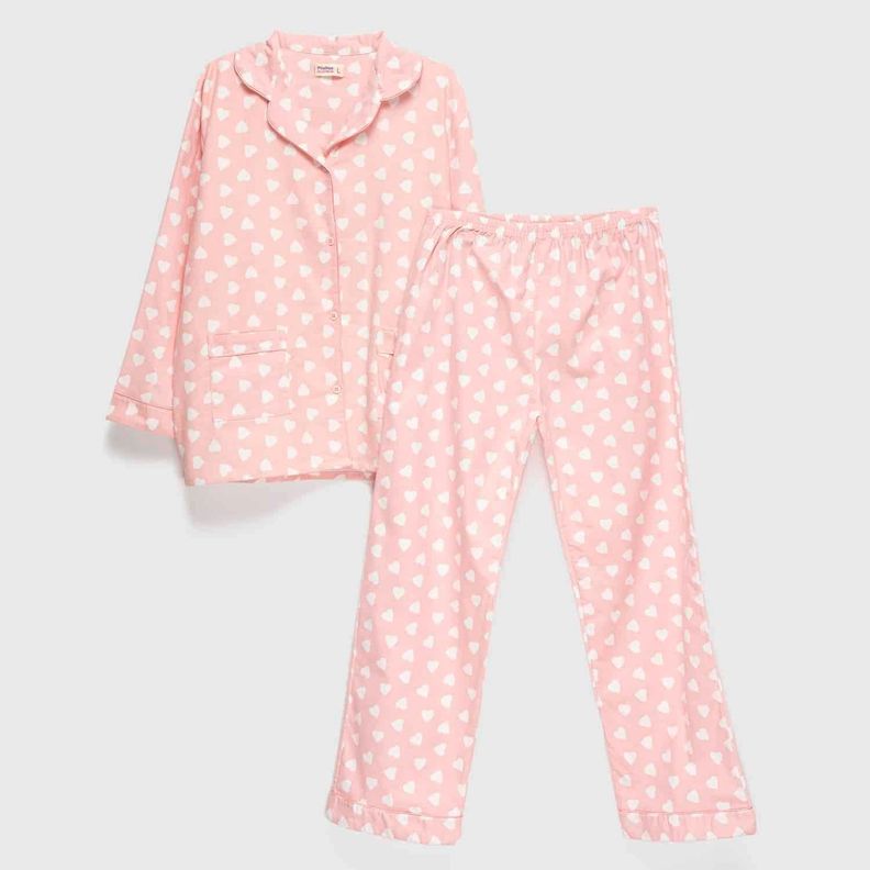 PIJAMA FRANELA ESTAMPADO ROSA-0