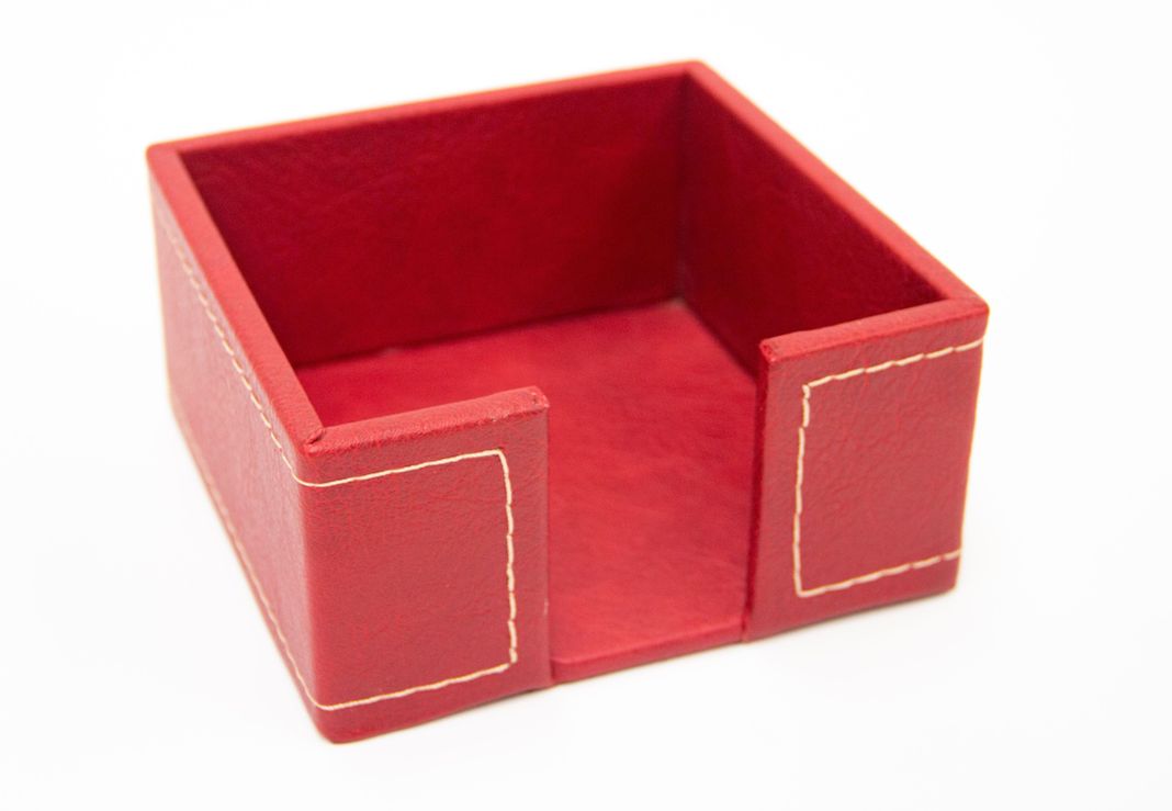 Set Panera y Servilletero de Ecocuero rojo Rafaello Home-1