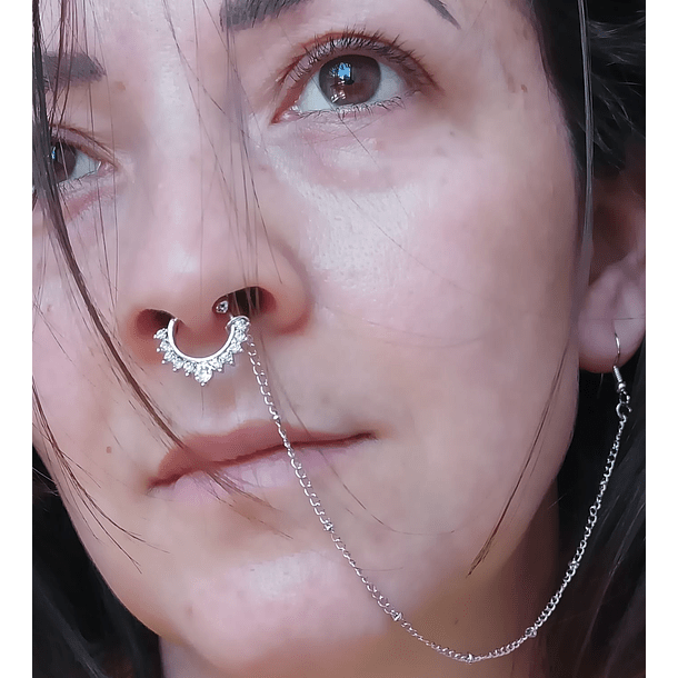 Aro fake septum Cadena India Piercing Nariz Sin Perforacion-5